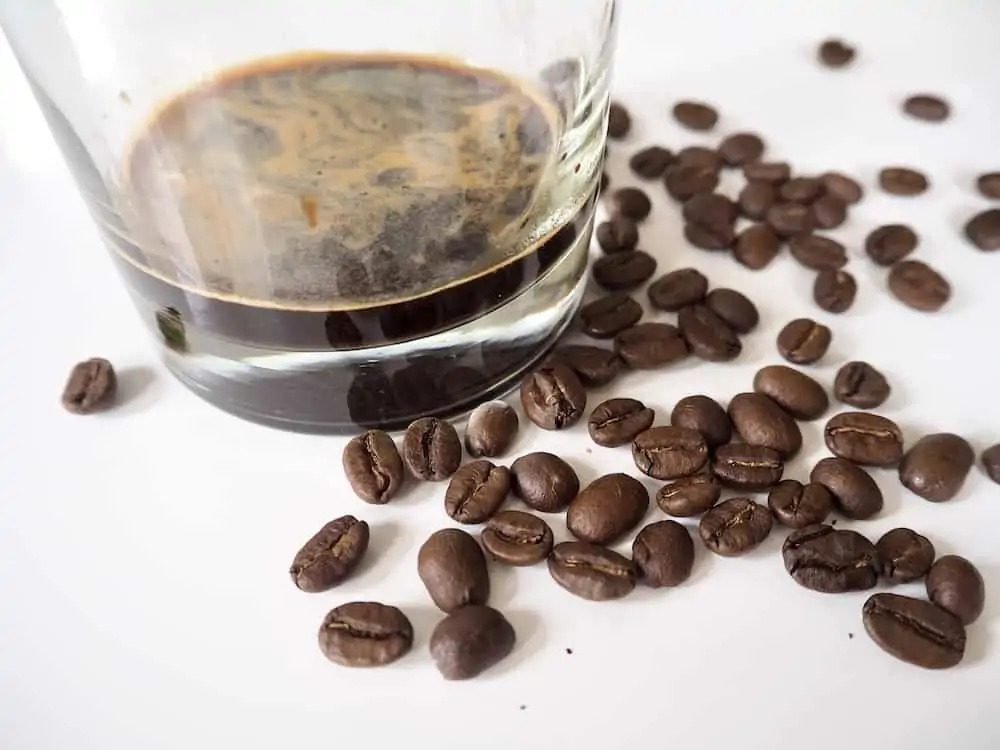 coffee beans in a cup