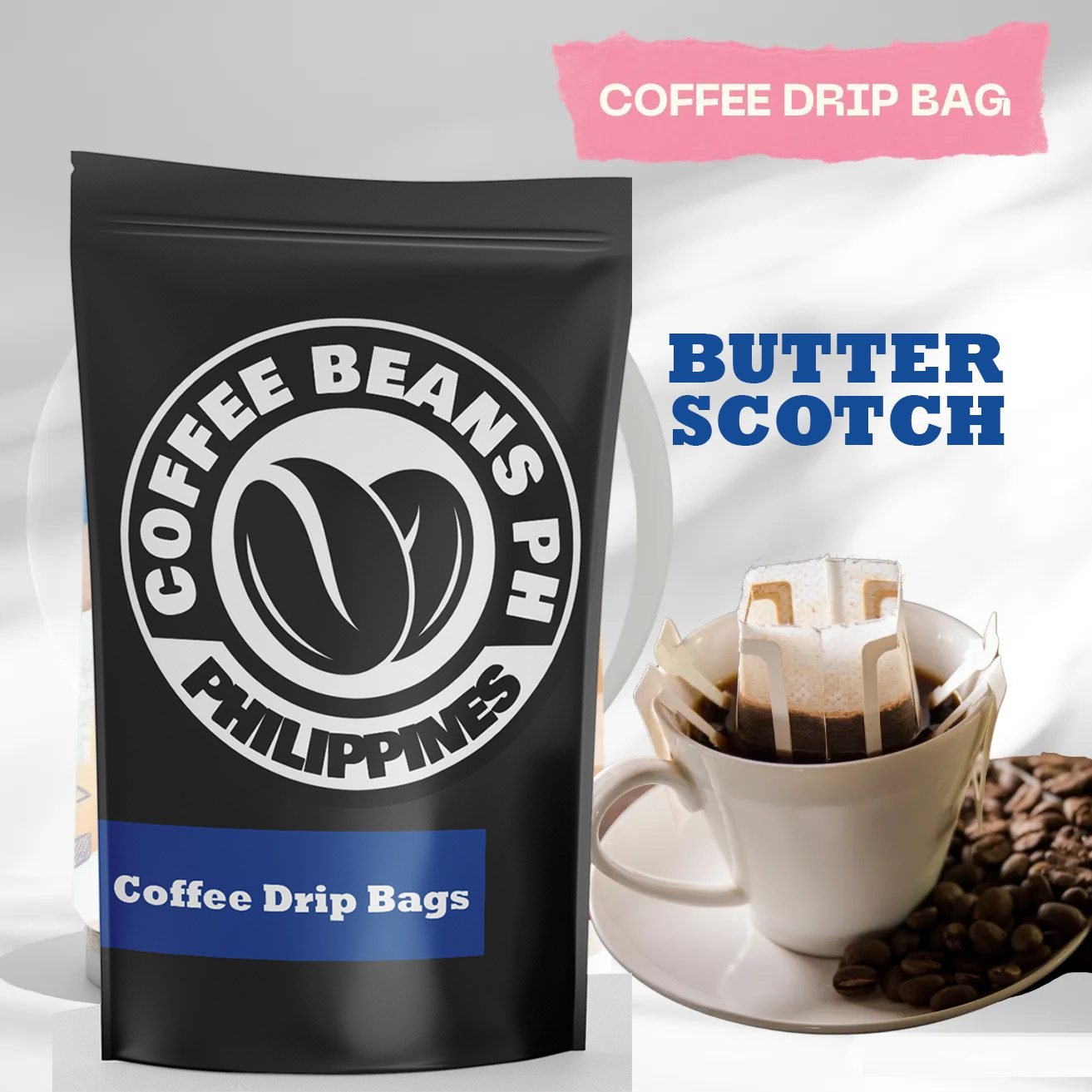 ButterScotch Drip Bags Flavored Coffee Beans Premium Blend